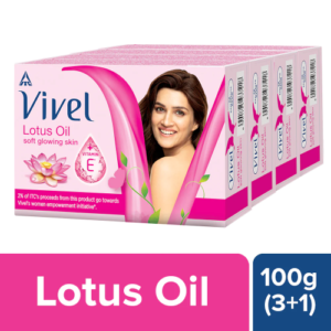 Vivel Lotus Oil Bathing Bar, 100g (Pack of 4)