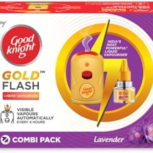 Good knight Gold Flash Liquid Vaporiser, Mosquito Repellent Refill – Lavender Fragrance, 45 ml