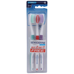 Sensodyne Sensitive Toothbrush With Soft Rounded Bristles, 3 pcs Buy 2 Get 1 Free